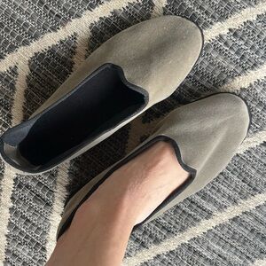 Handmade in Positano, Italy!!! 

Black and Gray Slip-On Loafers
